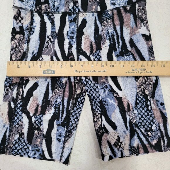 Calvin Klein Shorts Women's Abstract Animal Print‎ Bike Shorts High Rise S - Picture 8 of 9
